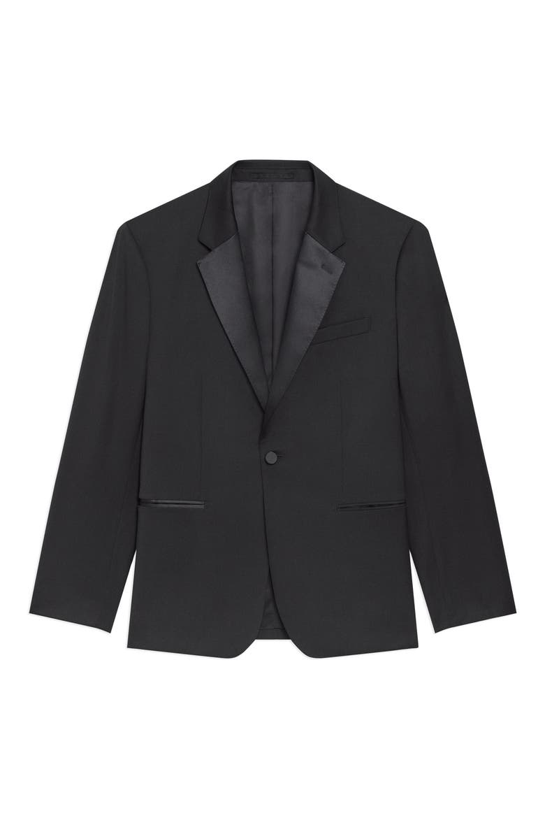 Wool One-Button Tuxedo, Alternate, color, BLACK - 001