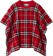 Burberry Check Wool Cape