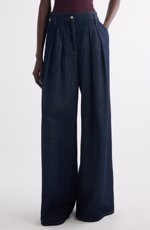 Pamplona Pleated Denim Pants