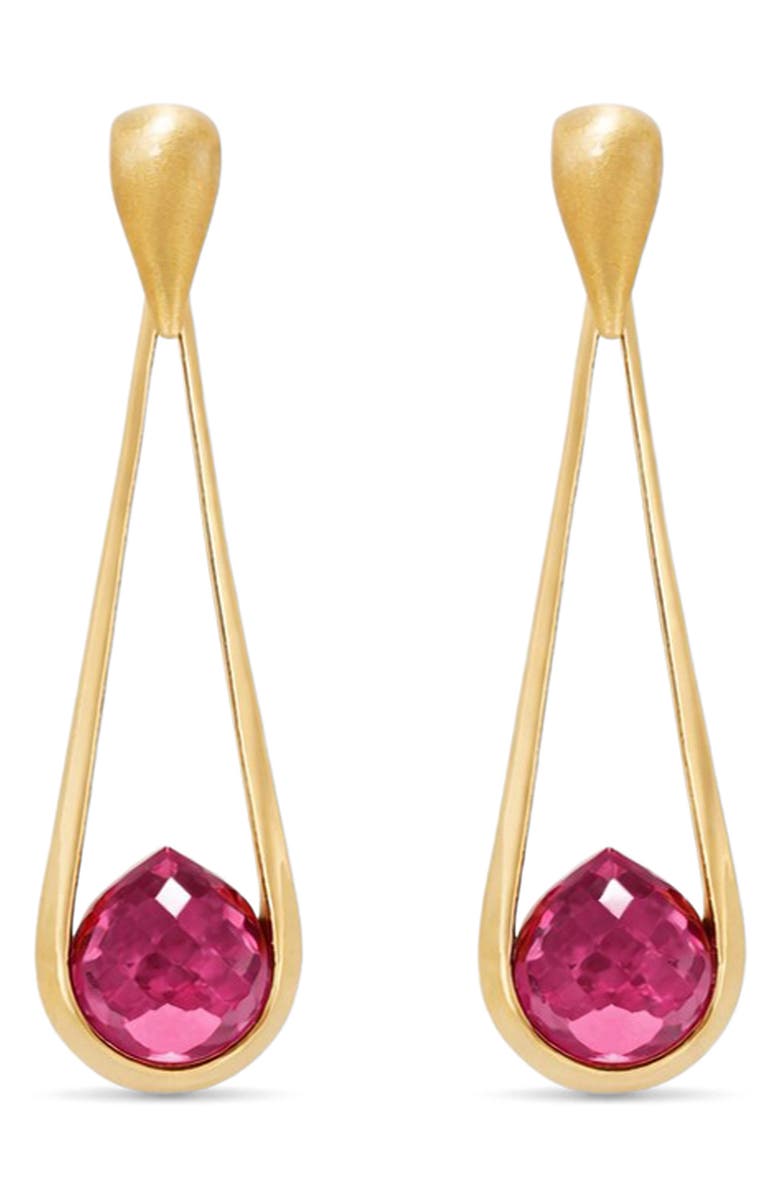 Dean Davidson Mini Samui Simulated Stone Drop Earrings, Alternate, color, Siam Pink