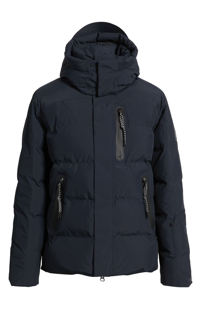 Save The Duck Malaku Waterproof Puffer Parka with Removable Hood, Alternate, color, Blue Black