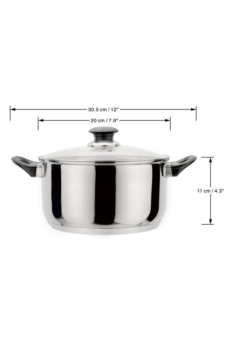 J AND V TEXTILES 7-Piece Stainless Steel Cookware Set, Alternate, color, Stainless Steel