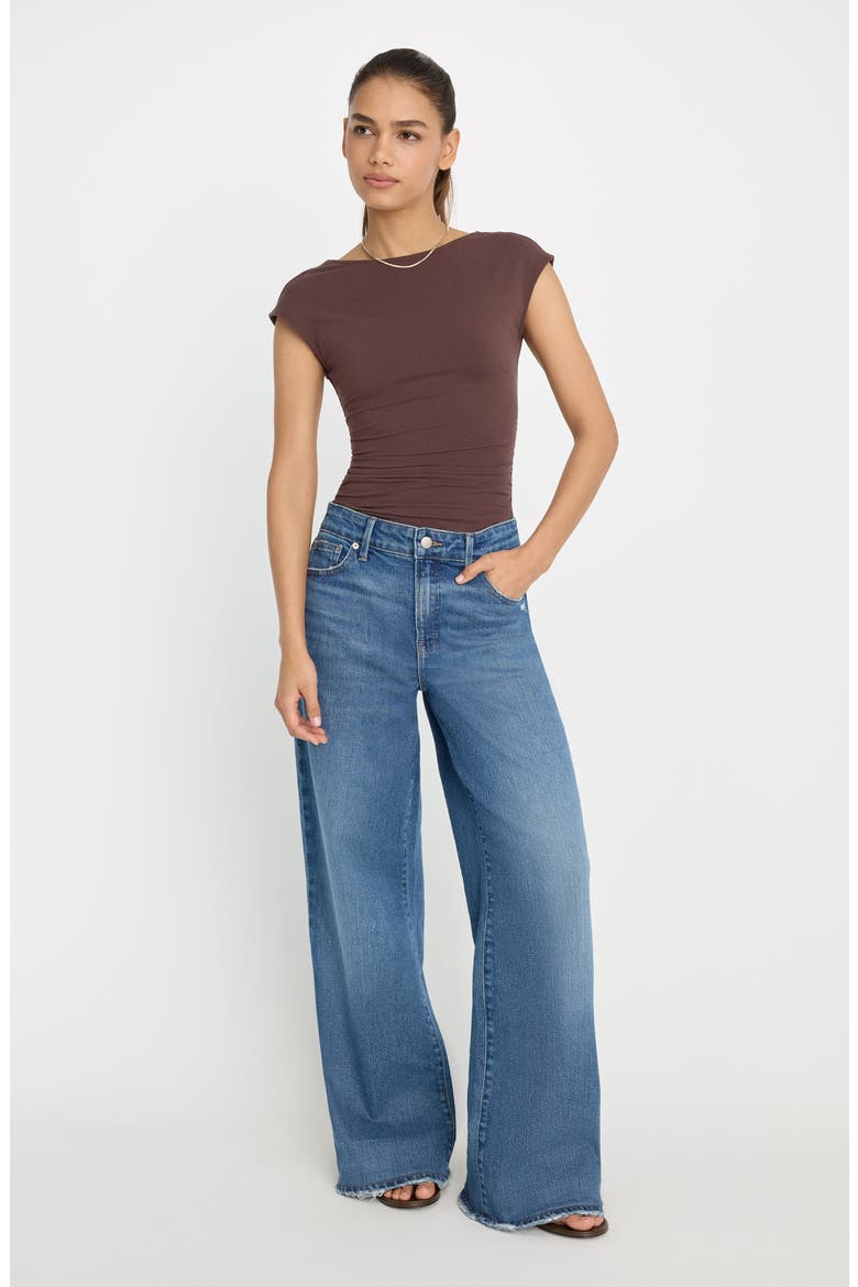 Super Stretch Open Back Bodysuit, Alternate, color, BITTER COCOA