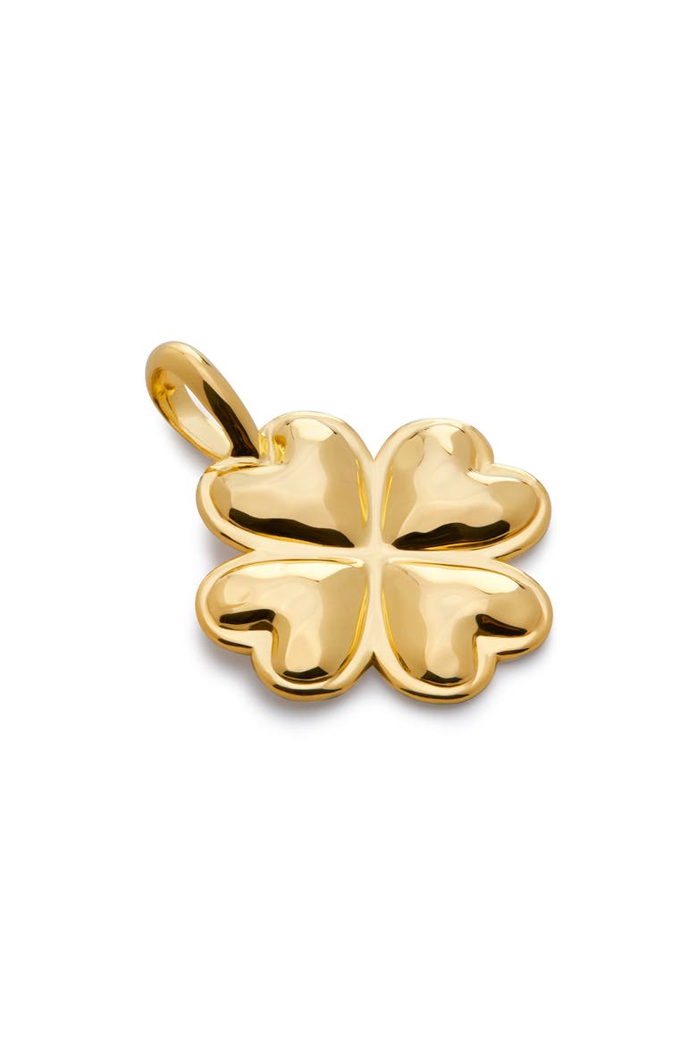 Clover Pendant Charm, Main, color, YELLOW GOLD
