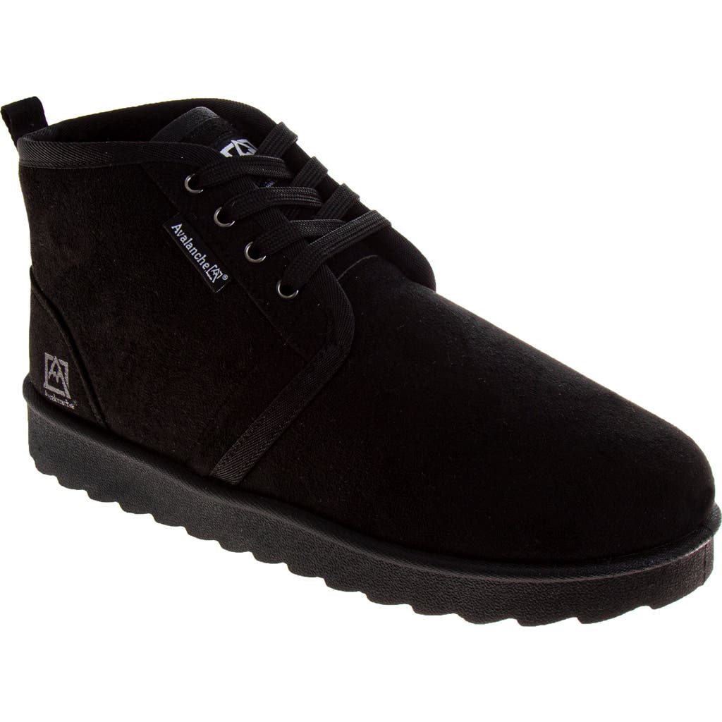Avalanche Cozy Faux Fur Lined Winter Boots In Black