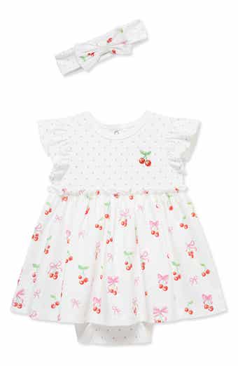 Little Me Kids' Cherries Bodysuit Dress & Headband Set