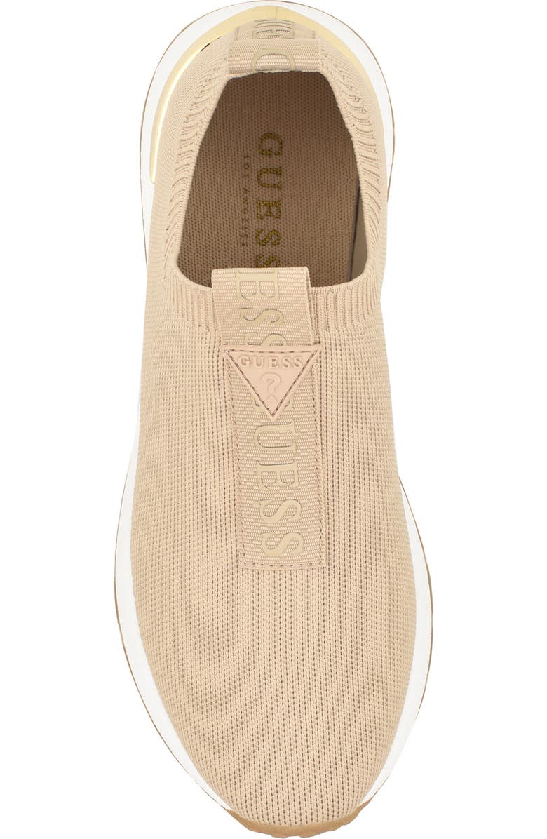 GUESS Knit Slip On Sneaker, Alternate, color, Light Natural