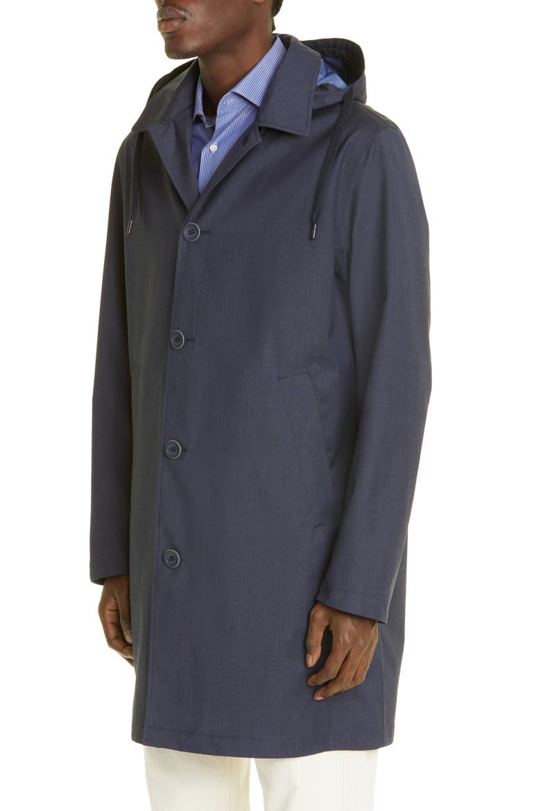 Storm System® Waterproof Hooded Raincoat, Alternate, color, 9201-BLU NAVY