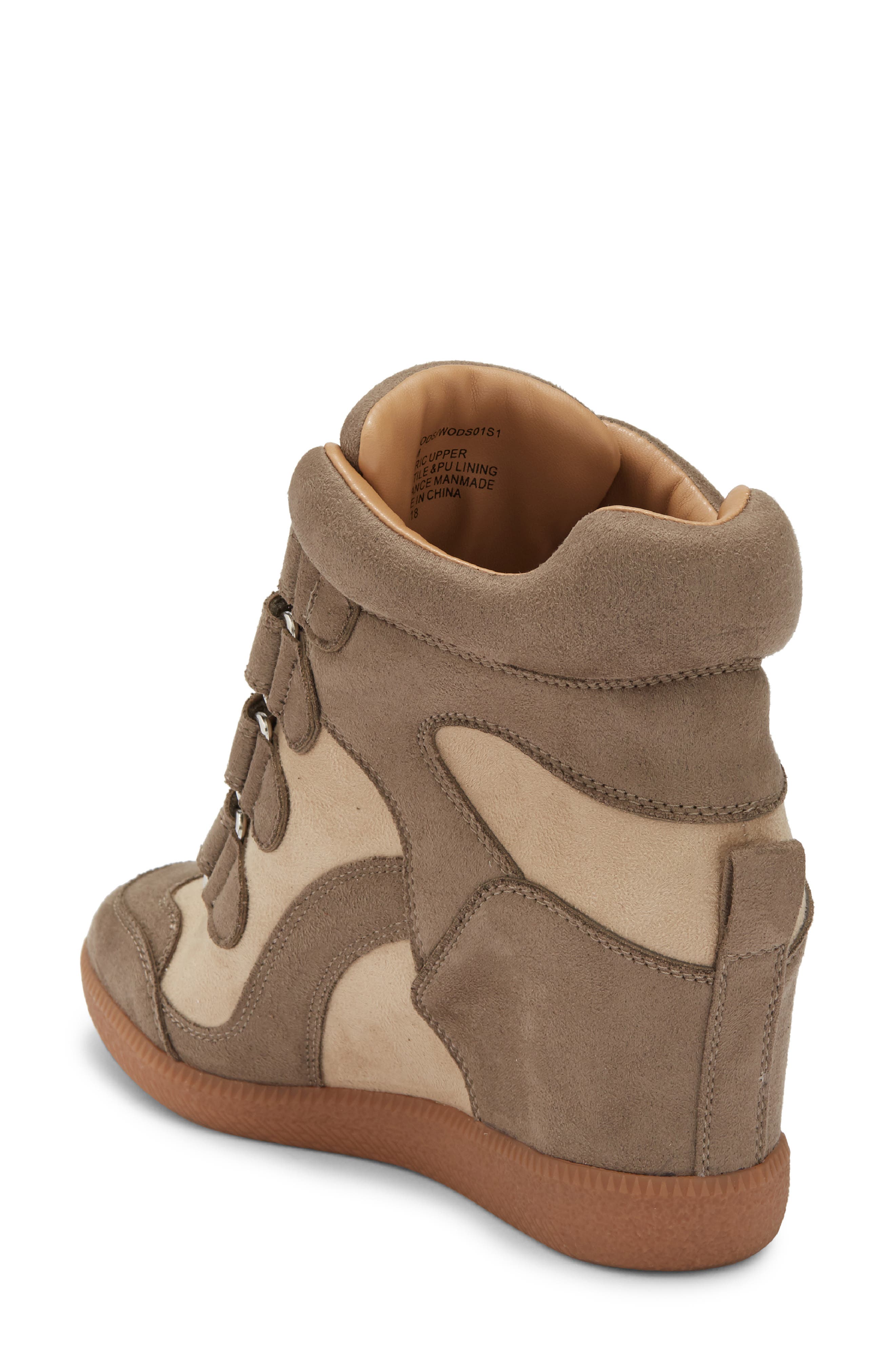 Woods Wedge Sneaker, Alternate, color, TAUPE MULTI