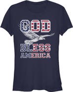 Lost Gods Junior's Lost Gods God Bless America Graphic T-Shirt
