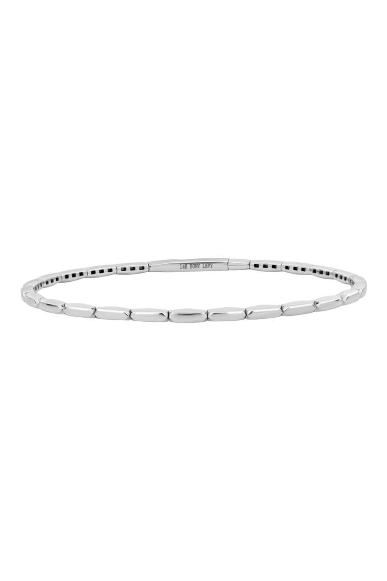 14K Gold Bar Flexible Bracelet, Main, color, 14K WHITE GOLD