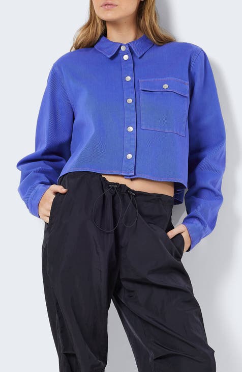 Maddy Crop Button-Up Shirt