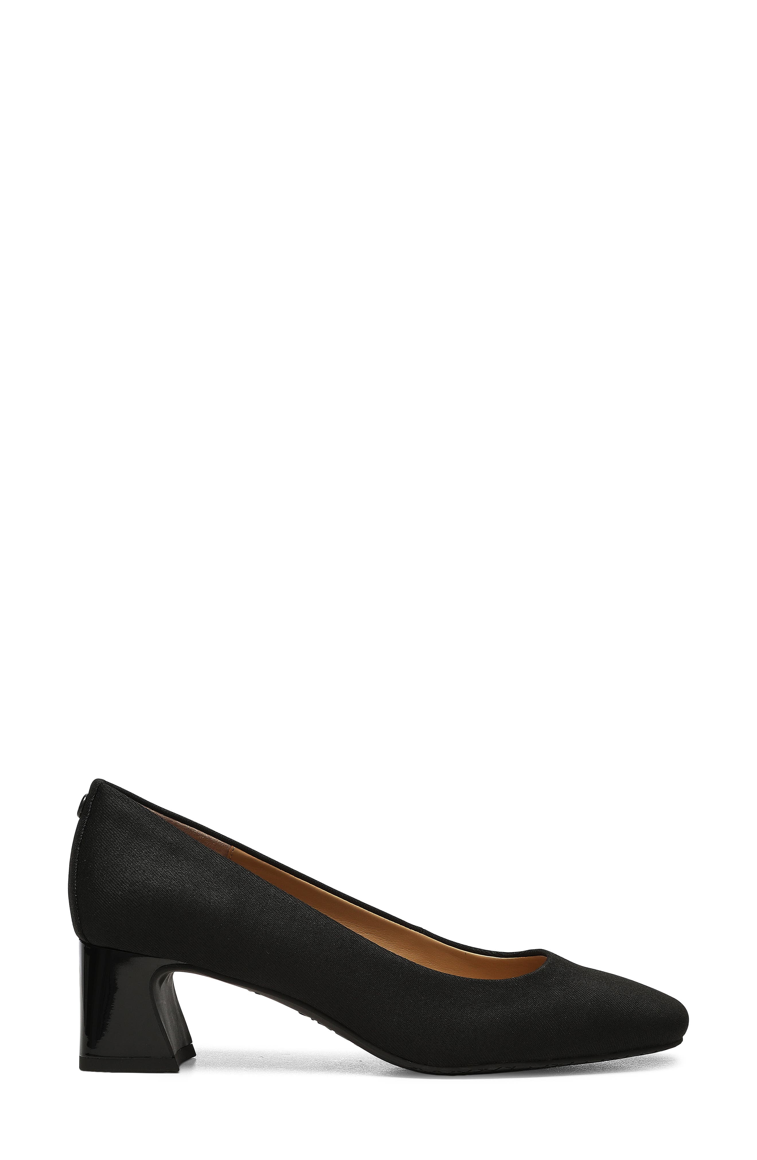 Fay Block Heel Pump, Alternate, color, BLACK