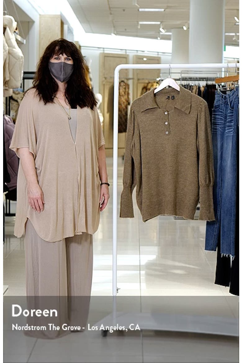 Bella Puff Sleeve Polo Sweater video