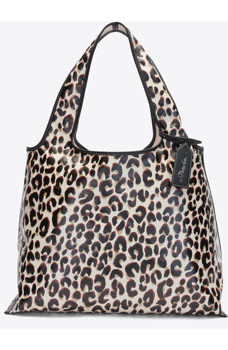 3.1 Phillip Lim Leopard Print Market Tote Bag, Main, color, Leopard Print