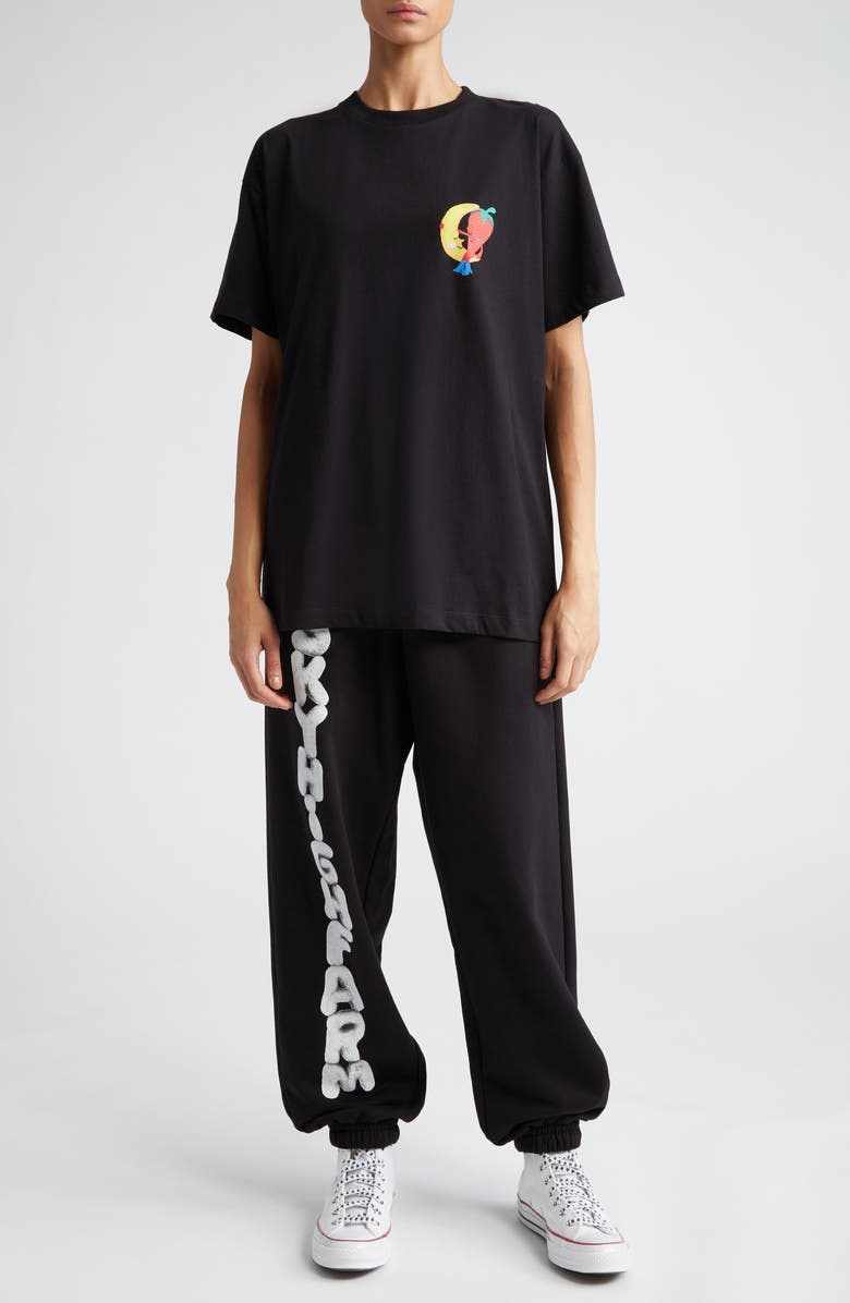 Sky High Farm Workwear Gender Inclusive Perennial Shana Logo Organic Cotton Blend Graphic T-Shirt, Alternate, color, 