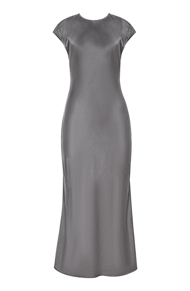 Untitled in Motion Cappella Open Back Midi Dress, Main, color, Graphite