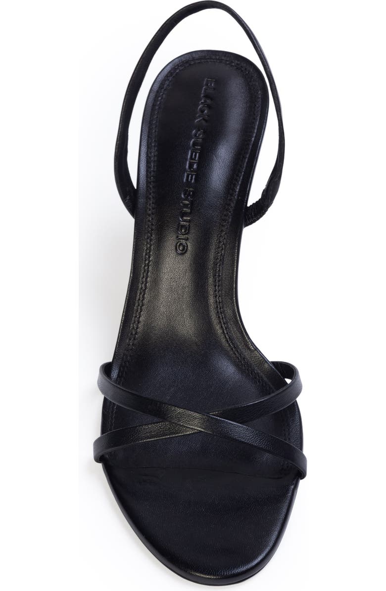 BLACK SUEDE STUDIO Jolla 80 Leather Slingback Sandal, Alternate, color, Black Leather
