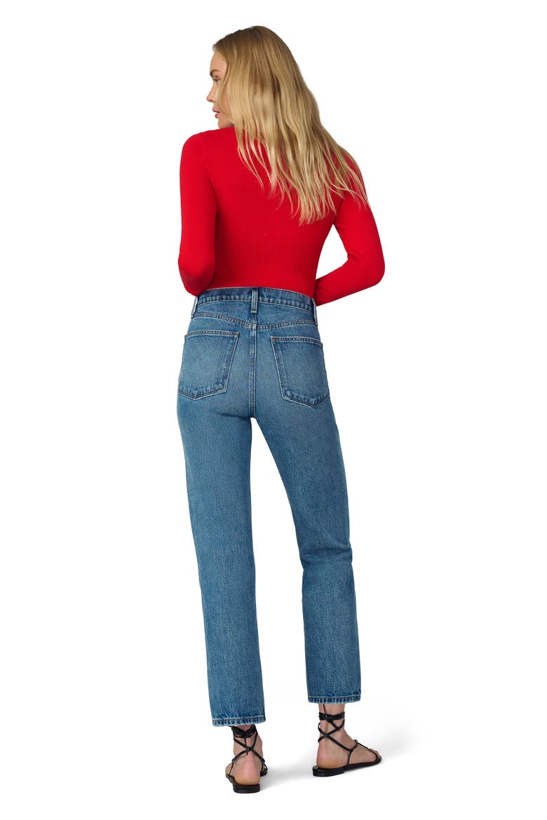 The Margot High Waist Ankle Slim Straight Leg Jeans, Alternate, color, IMPACT