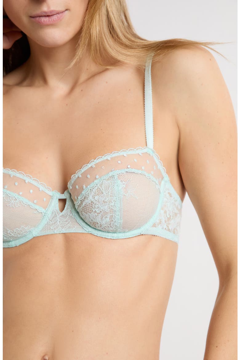 Plume N°9 Underwire Balconette Bra, Alternate, color, BLUE GREEN