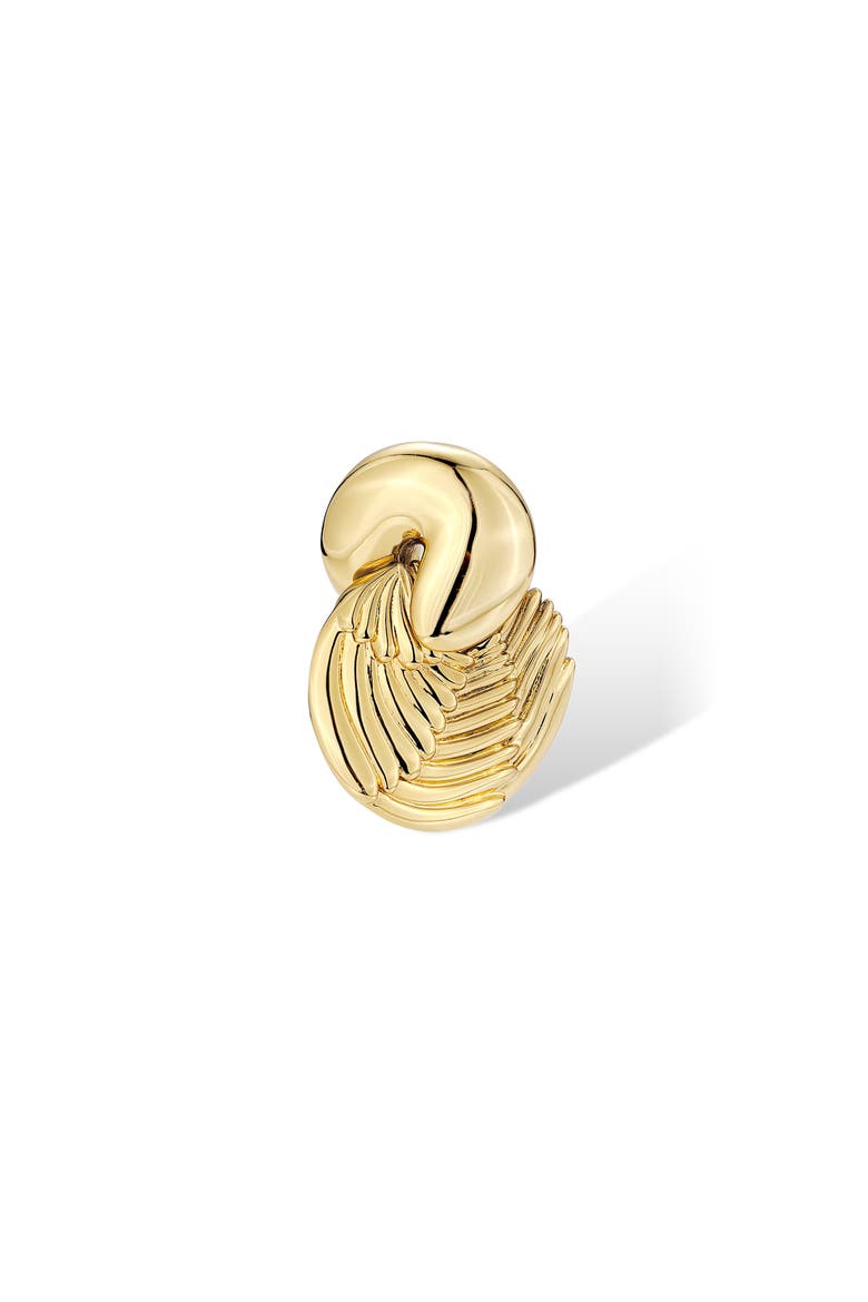 Horus Wing Earrings, Alternate, color, Gold
