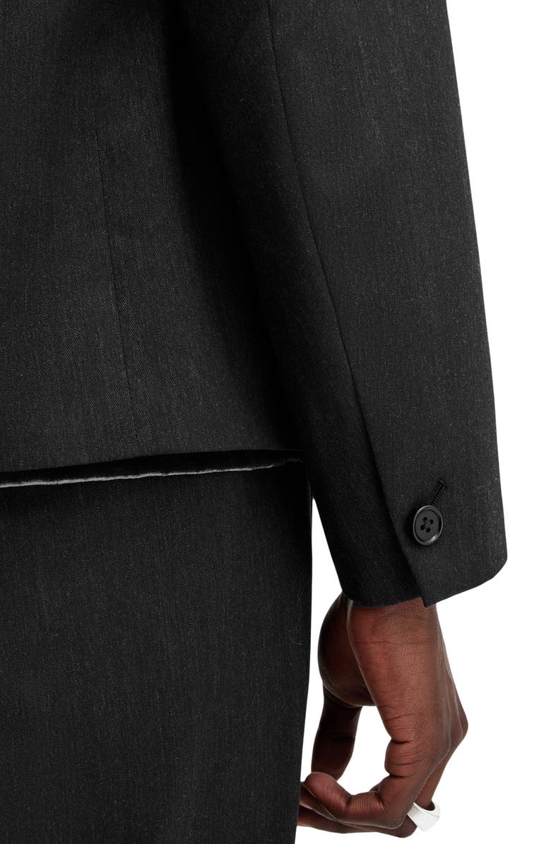 AllSaints Blackwater Wool Blend Blazer, Alternate, color, Charcoal Grey