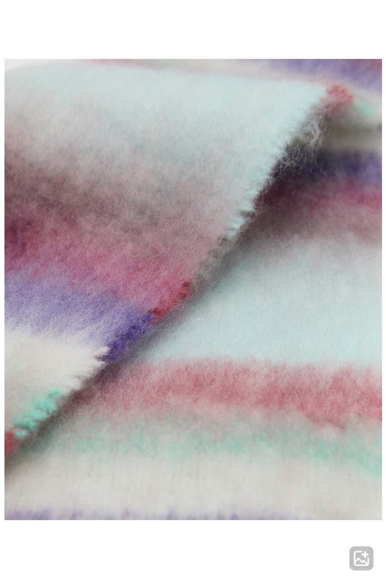 Striped Knit Fringe Scarf, Alternate, color, BLUE