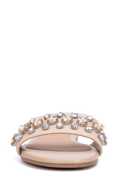 Shop Olivia Miller Gem Slide Sandal In Beige