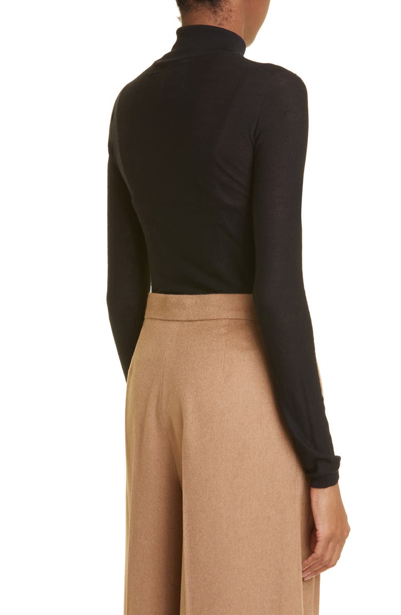 Max Mara Zagara Semisheer Wool Turtleneck Sweater, Alternate, color, 