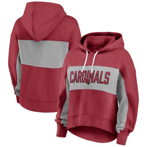 Women's Fanatics Branded  Cardinal Arizona Cardinals Filled Stat Sheet Lighweight Modest Crop Hoodie