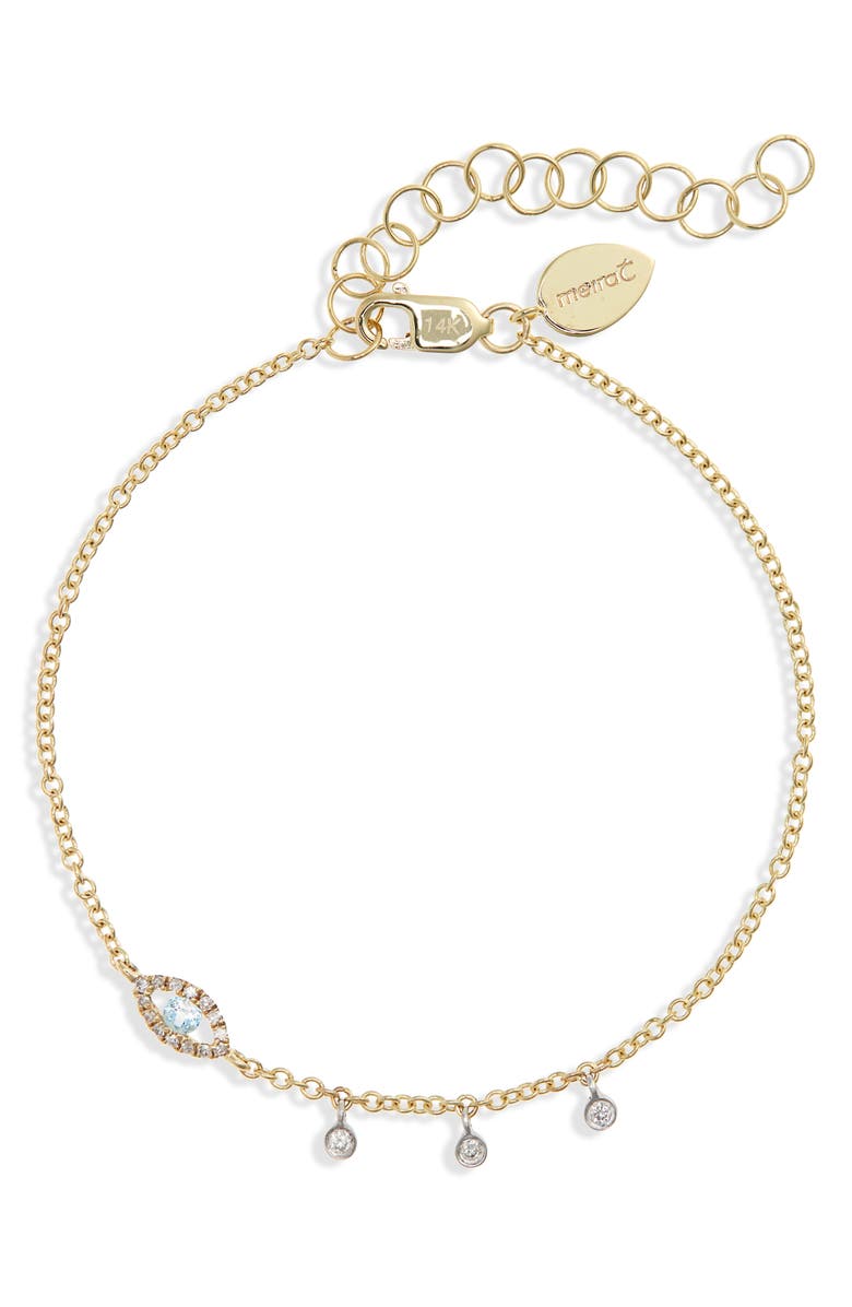 Meira T Evil Eye Bracelet, Main, color,