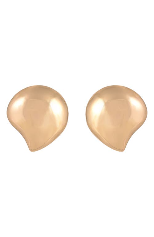 Rachel Roy Teardrop Button Earrings In Gold