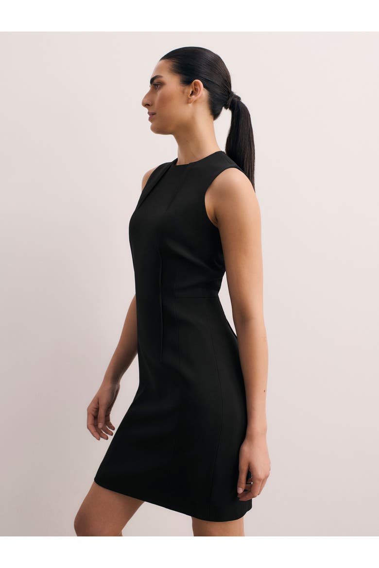 Sanmero Clever Crepe Dress, Alternate, color, Black