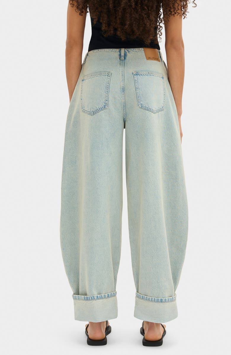 ALIGNE Christina Cuffed Barrel Leg Jeans, Alternate, color, Cloud Blue