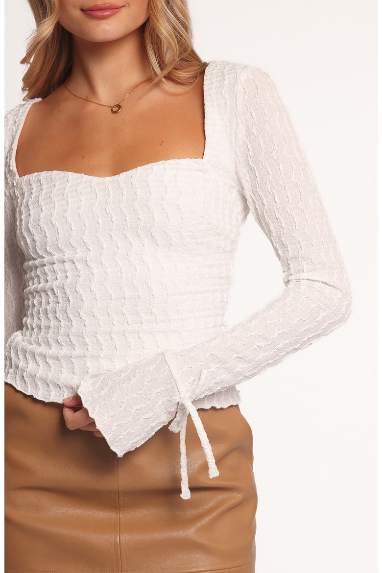 Amina Sweetheart Neck Top, Alternate, color, WHITE