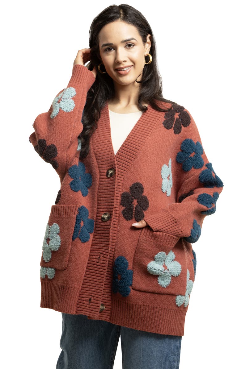 Floral Buttoned Cardigan