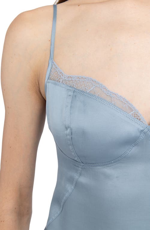 Zadig & Voltaire Rialta Satin Slipdress In Gray