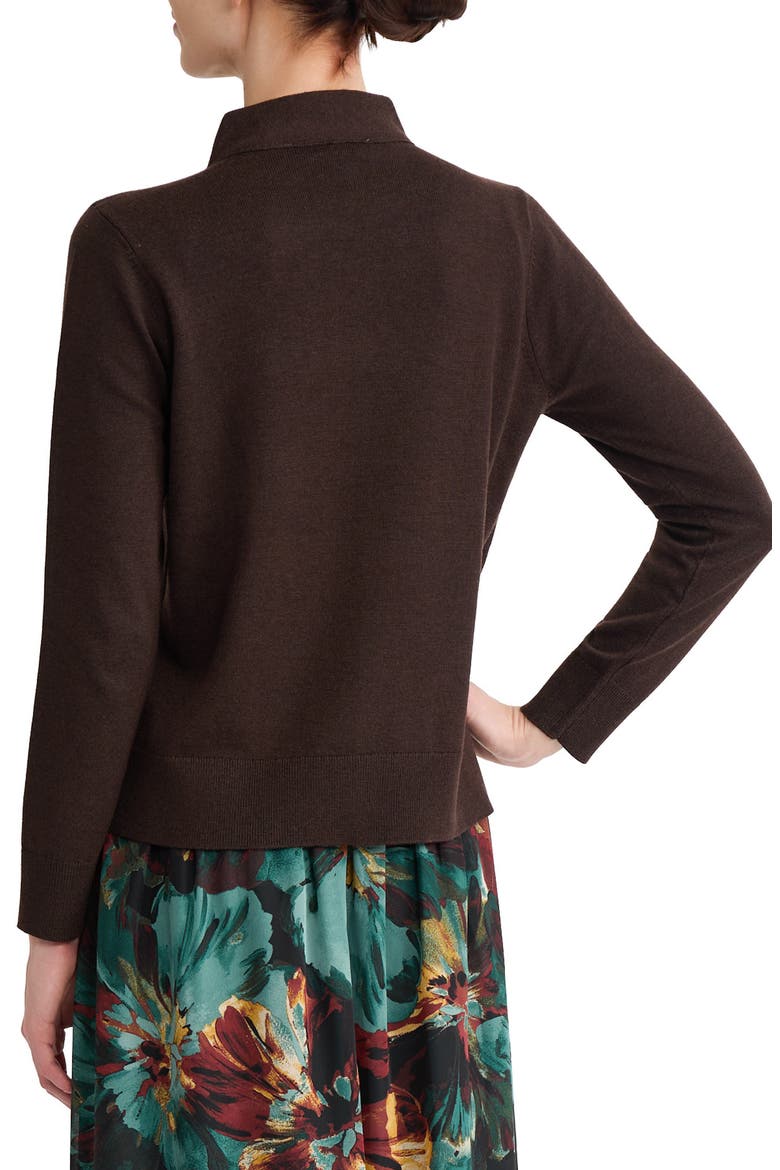 Pin Tie Sweater, Alternate, color, RICH CHOCOLATE