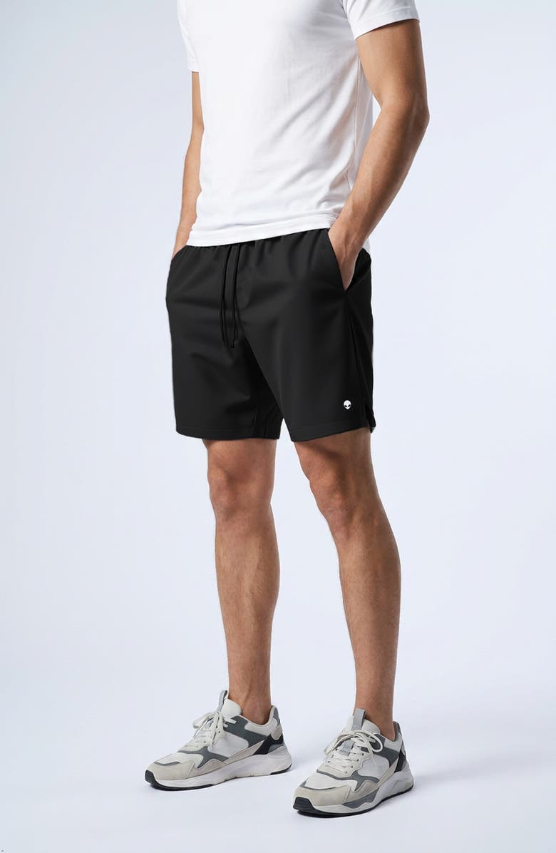 Dalix Mens Lil Alien Midweight Active Short, Alternate, color, Black