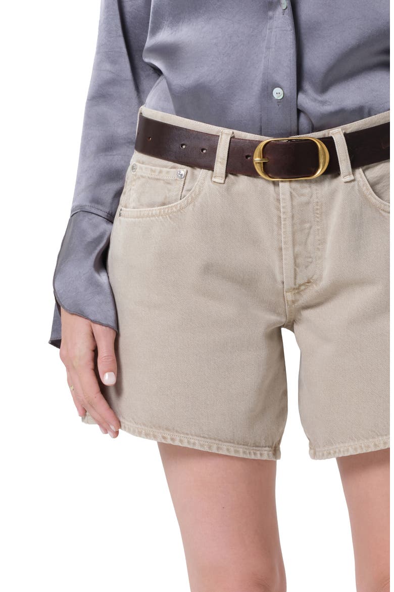Billie Relaxed Denim Shorts, Alternate, color, BURNISHED QUARTZ KHAKI