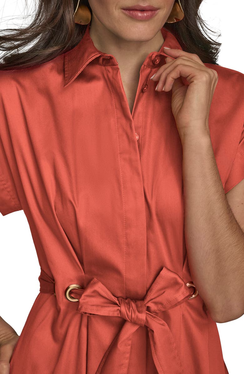 Donna Karan New York Cotton Midi Shirtdress, Alternate, color, Spring Mel