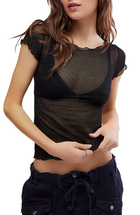On the Dot Mesh Baby Tee