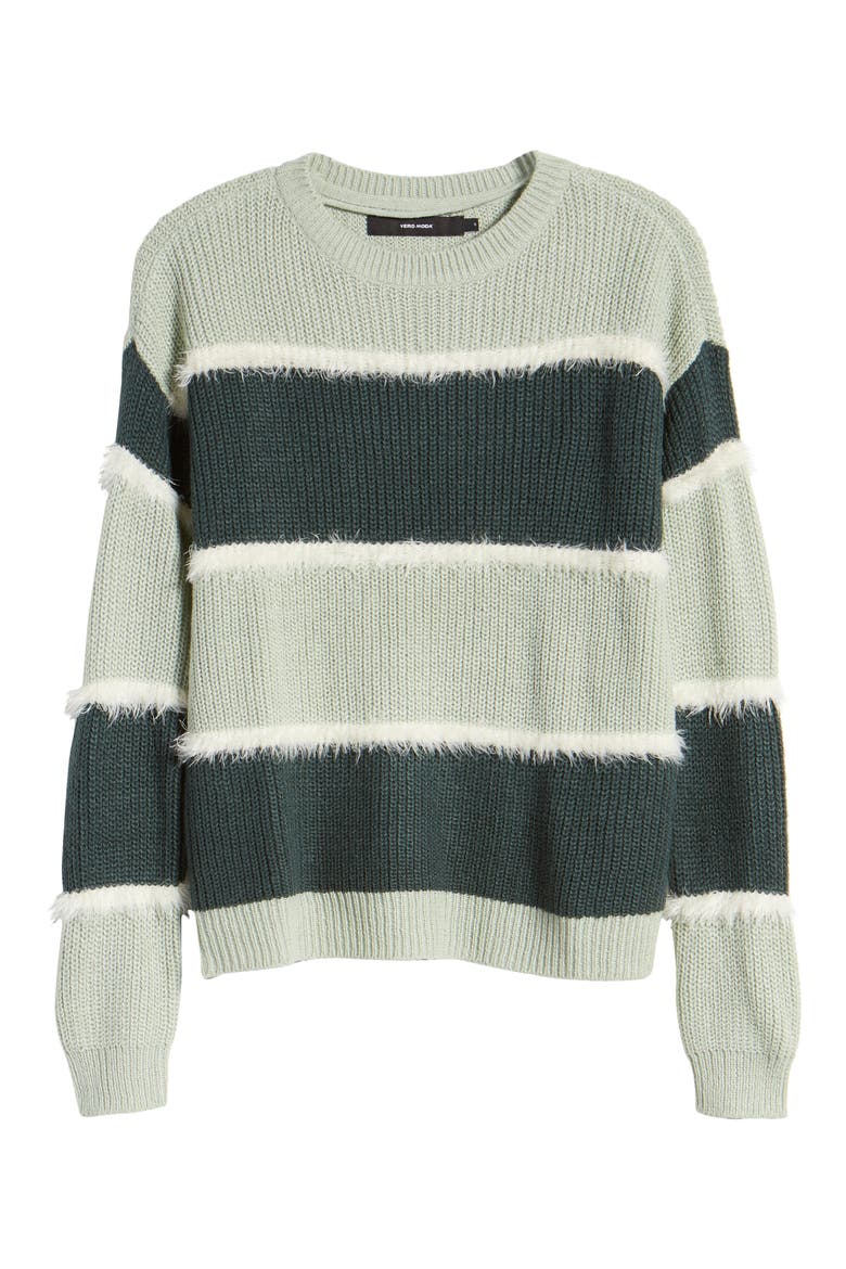 Josephine Stripe Sweater, Alternate, color, JADEITE