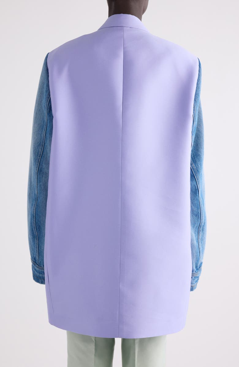 Dries Van Noten Oversize Mixed Media Jacket, Alternate, color, 