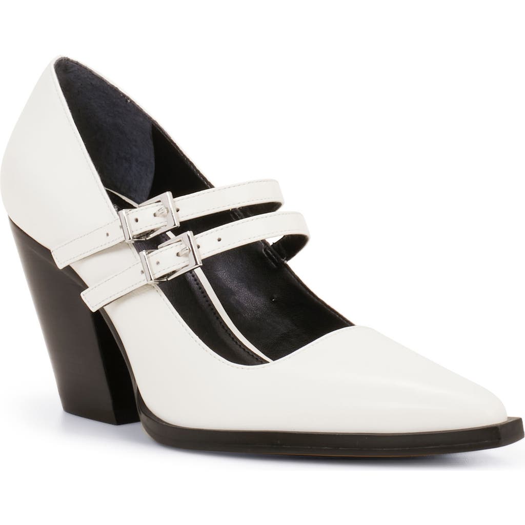 Vince Camuto Gessyca Double Buckle Pump In Coconut Cream