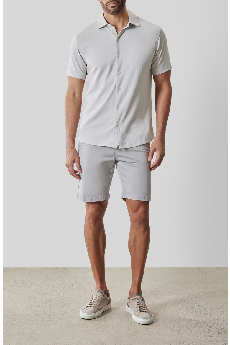 Sterling Short Sleeve Knit Button-Up Shirt, Alternate, color, MOONSTONE