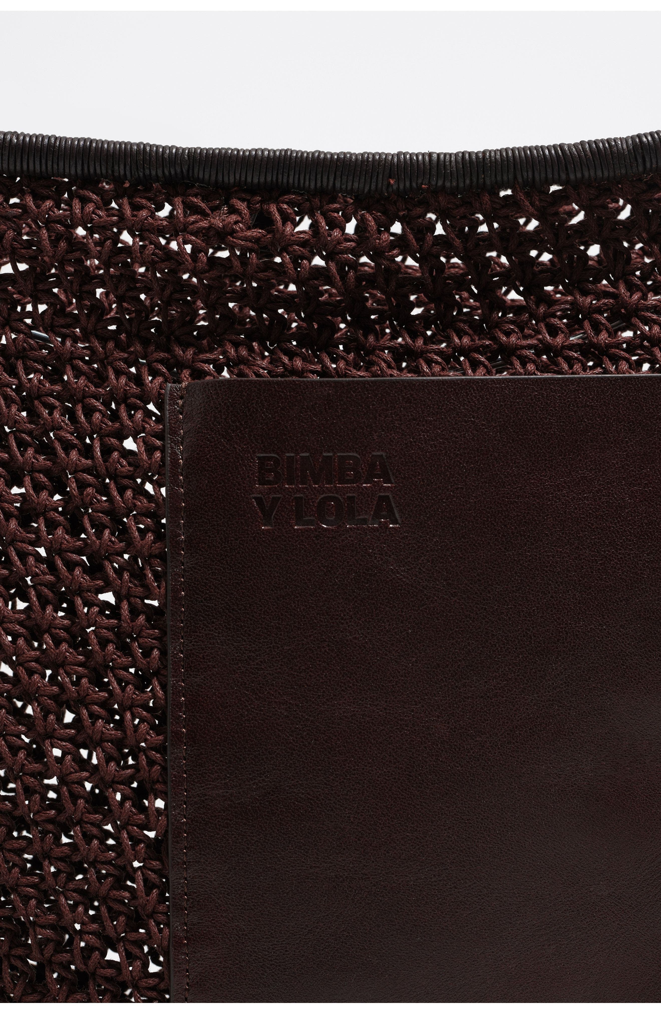 Bimba y Lola Plaited Shoulder Bag, Alternate, color, Chocolate