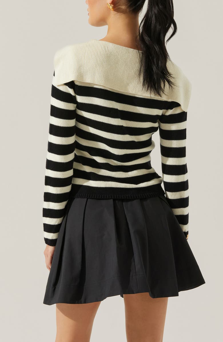 ASTR the Label Antheia Cotton Skater Skirt, Alternate, color, Black