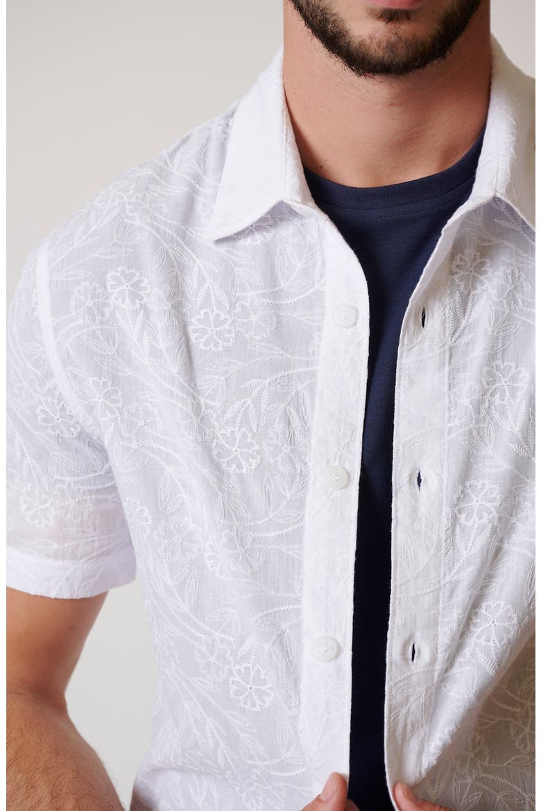 Puerto Escondido Button Up, Alternate, color, White