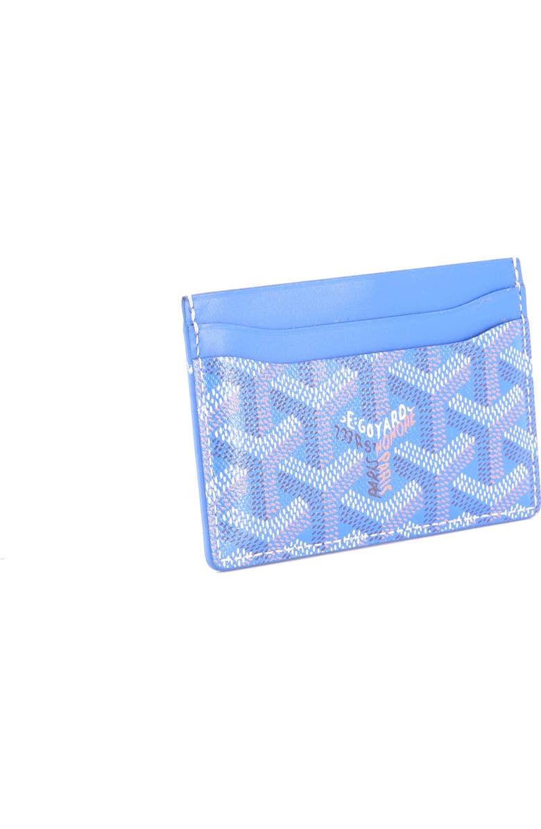 Pre-Owned Goyard Saint Sulpice Card Holder Coated Canvas, Alternate, color, Blue